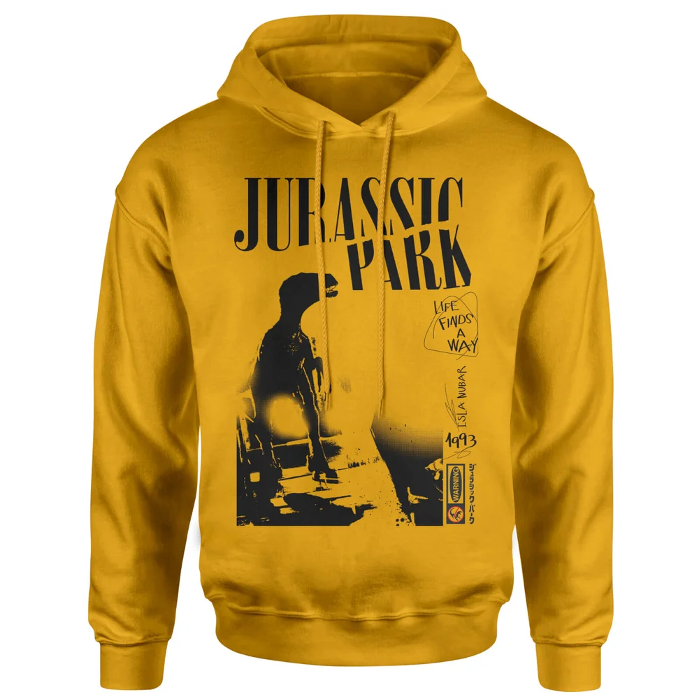 Jurassic Park Isla Nublar Punk Hoodie - Mustard - S Afbeelding 1
