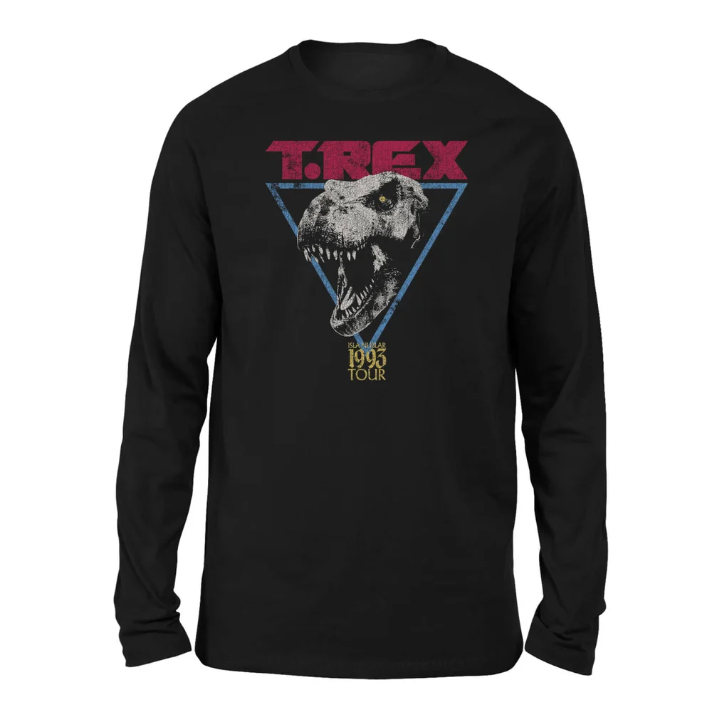 Jurassic Park TREX Unisex Long Sleeved T-Shirt - Zwart - S Afbeelding 1