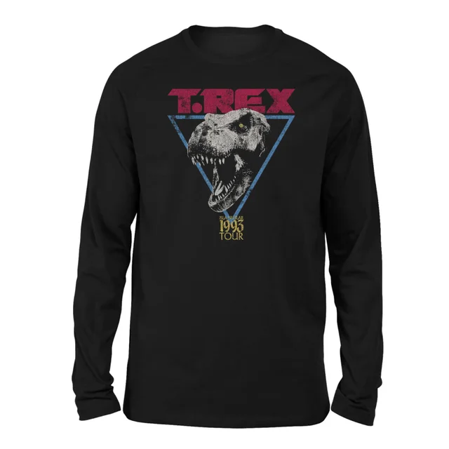 Jurassic Park TREX Unisex Long Sleeved T-Shirt - Zwart