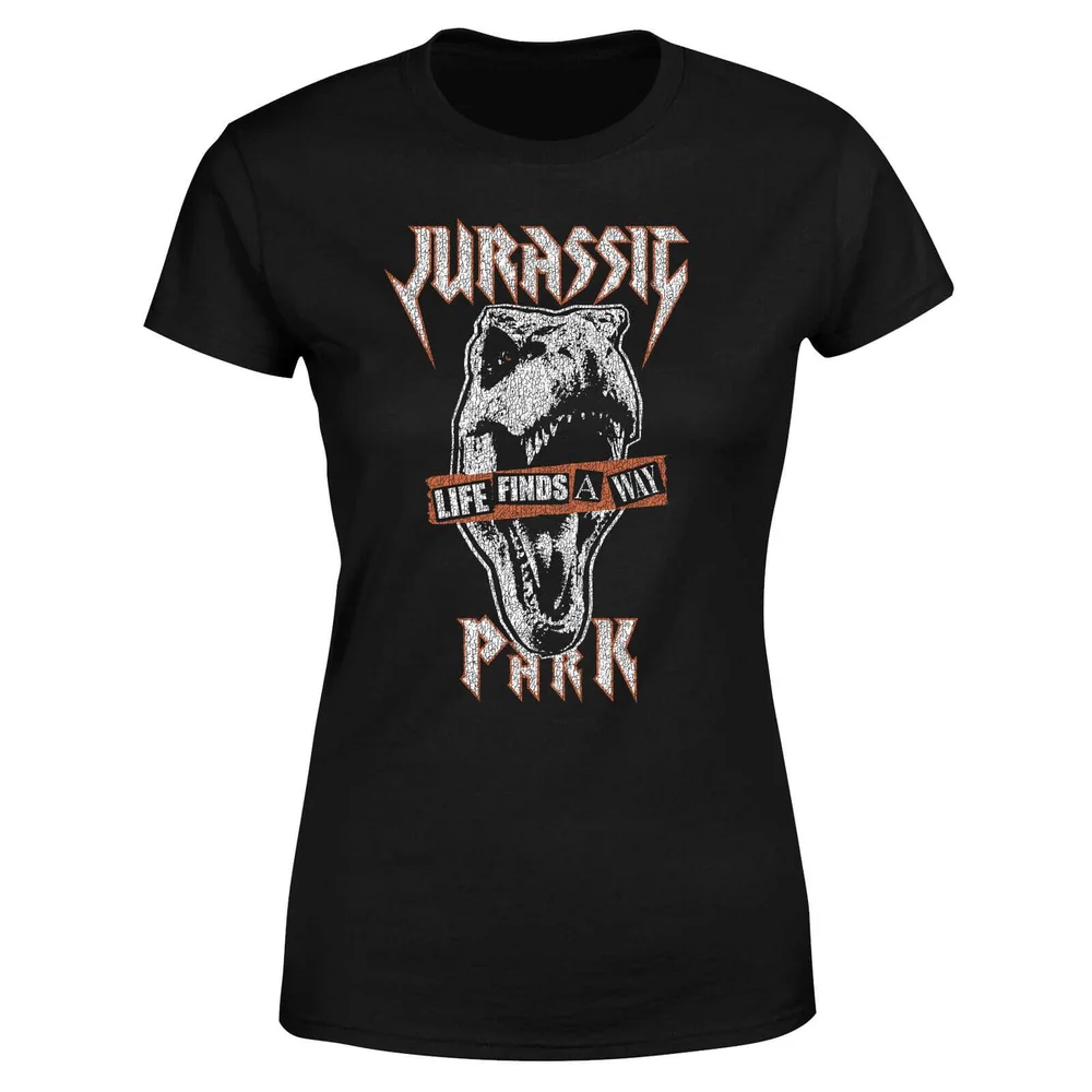 Jurassic Park Rex Punk Women's T-Shirt - Zwart - S Afbeelding 1