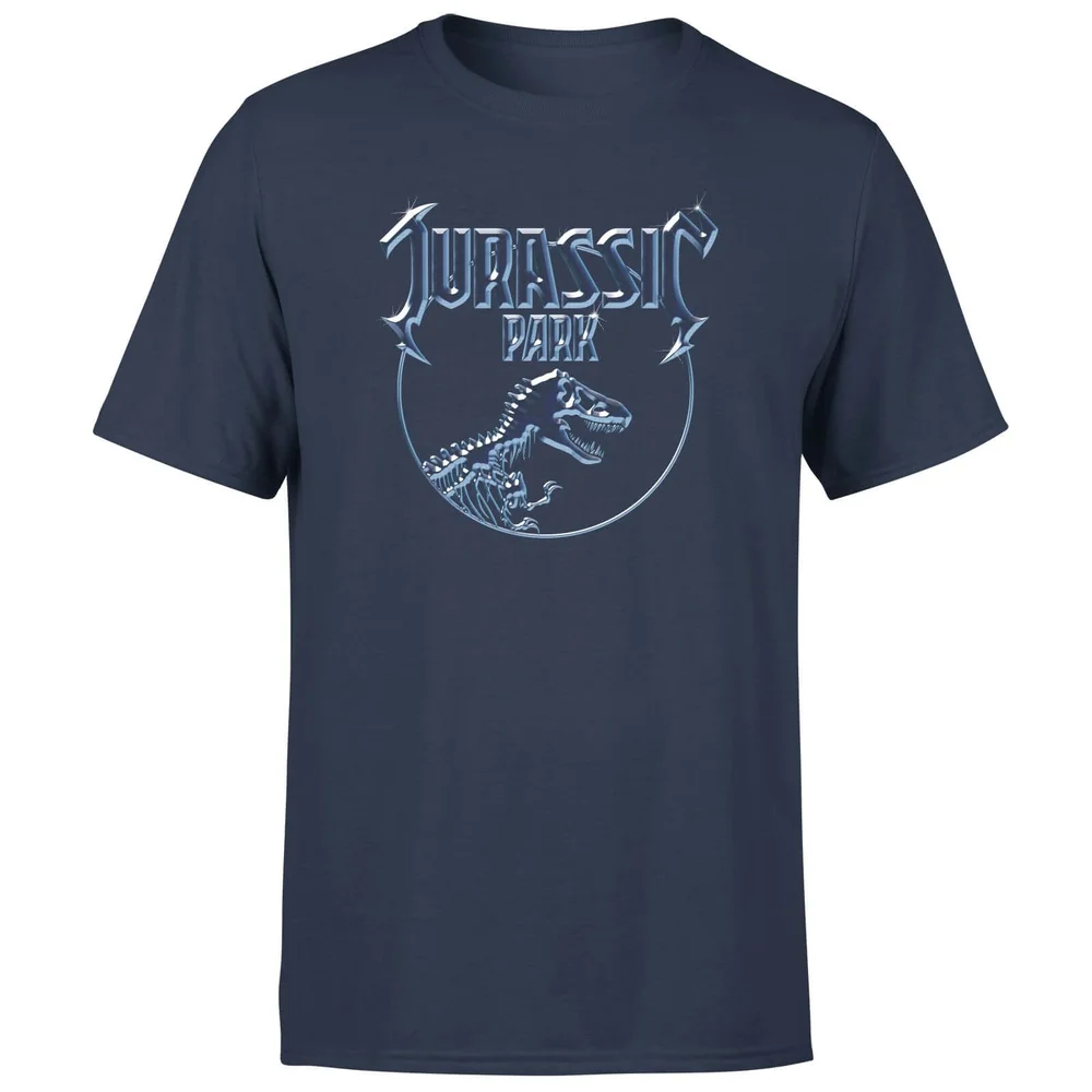 Jurassic Park Logo Metal Men's T-Shirt - Blauw - S Afbeelding 1