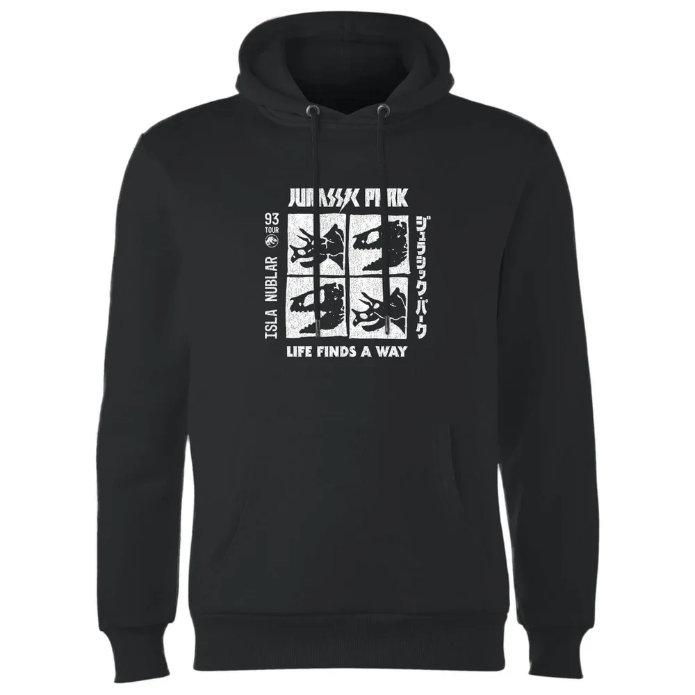 Jurassic Park The Faces Hoodie - Zwart - S Afbeelding 1