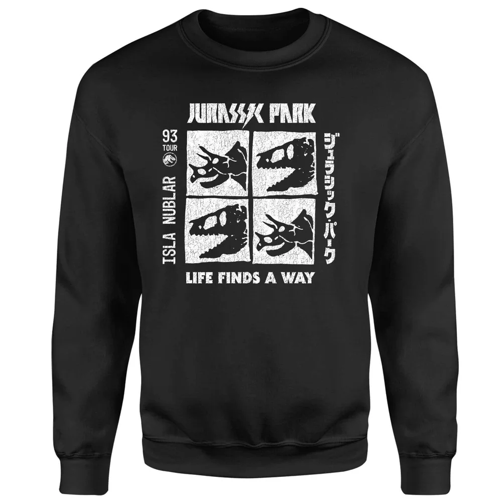 Jurassic Park The Faces Sweatshirt - Zwart - S Afbeelding 1