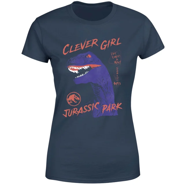 Jurassic Park Life Finds A Way Raptor Women's T-Shirt - Blauw
