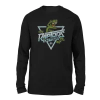 Jurassic Park Raptors On Tour Stroke Unisex Long Sleeved T-Shirt - Zwart