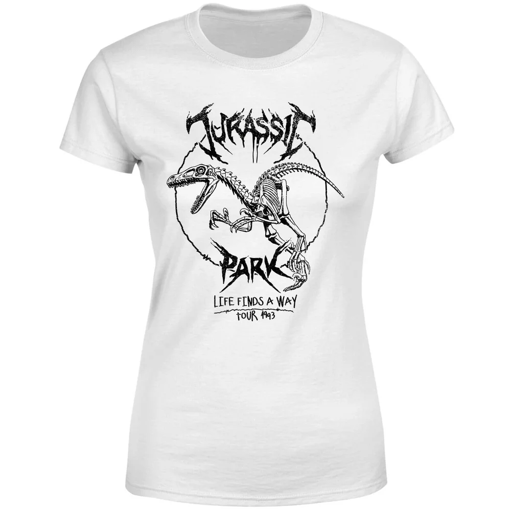 Jurassic Park Raptor Drawn Women's T-Shirt - Wit - S Afbeelding 1