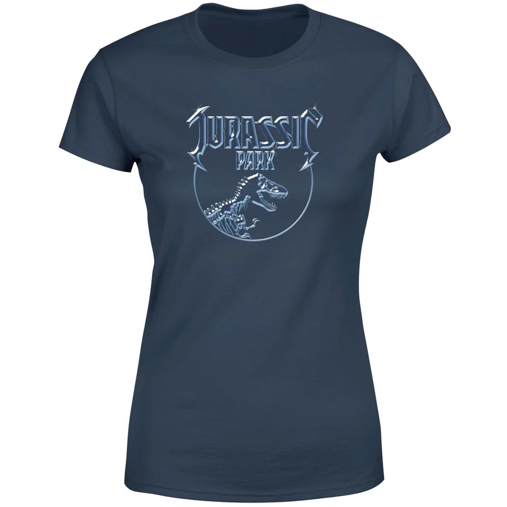Jurassic Park Logo Metal Women's T-Shirt - Blauw - S Afbeelding 1