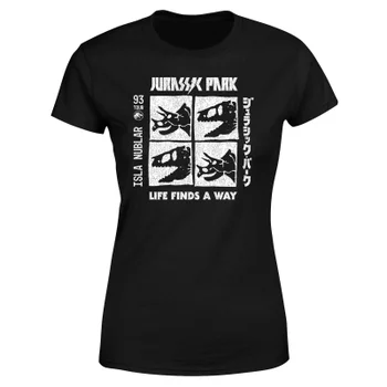 Jurassic Park The Faces Men's T-Shirt - Zwart
