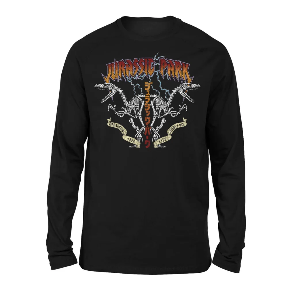 Jurassic Park Raptor Twinz Unisex Long Sleeved T-Shirt - Zwart - S Afbeelding 1