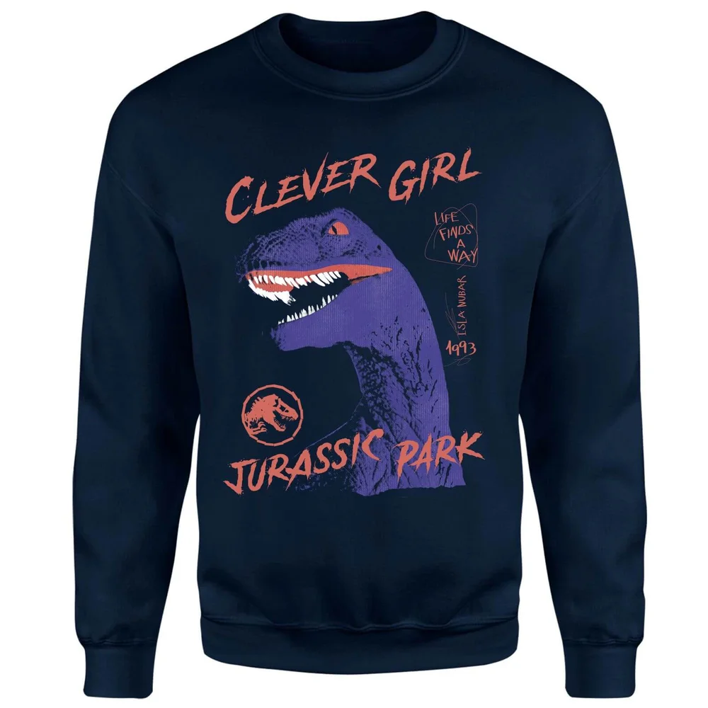 Jurassic Park Life Finds A Way Raptor Sweatshirt - Blauw - S Afbeelding 1