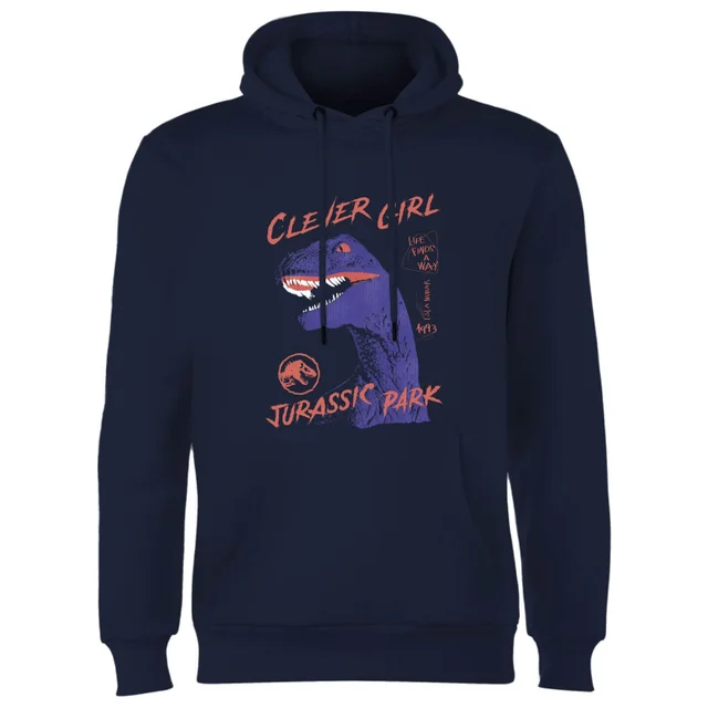 Jurassic Park Life Finds A Way Raptor Hoodie - Blauw