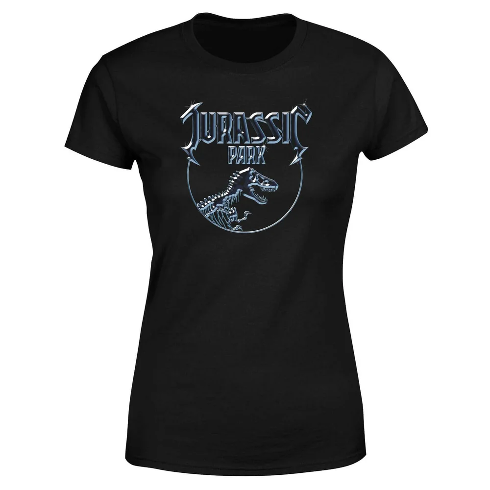 Jurassic Park Logo Metal Women's T-Shirt - Zwart - S Afbeelding 1