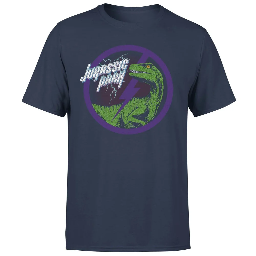 Jurassic Park Raptor Bolt Men's T-Shirt - Blauw - S Afbeelding 1