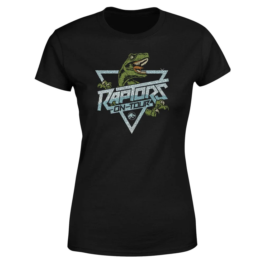 Jurassic Park Raptors On Tour Stroke Women's T-Shirt - Zwart - S Afbeelding 1