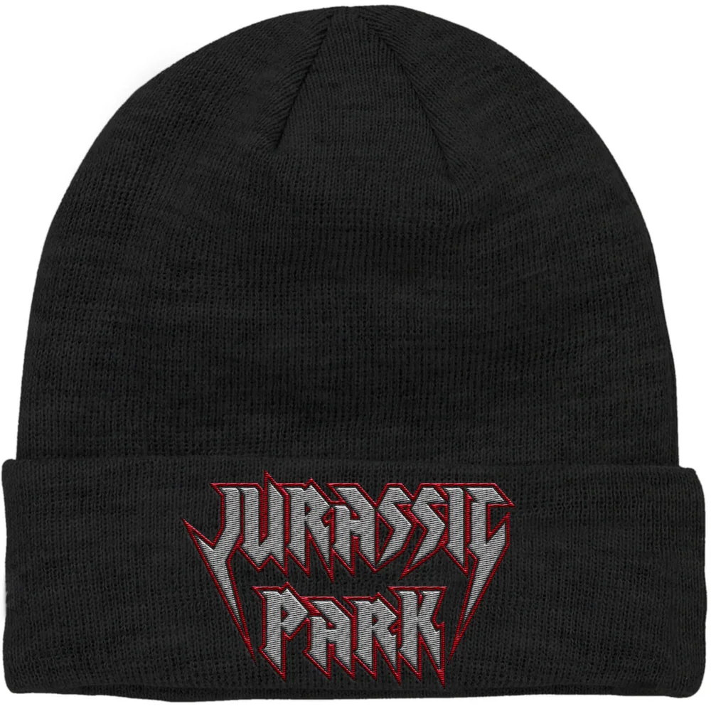 Jurassic Park Rock Theme Embroidered Logo Beanie Afbeelding 1
