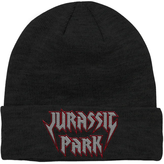 Jurassic Park Rock Theme Embroidered Logo Beanie