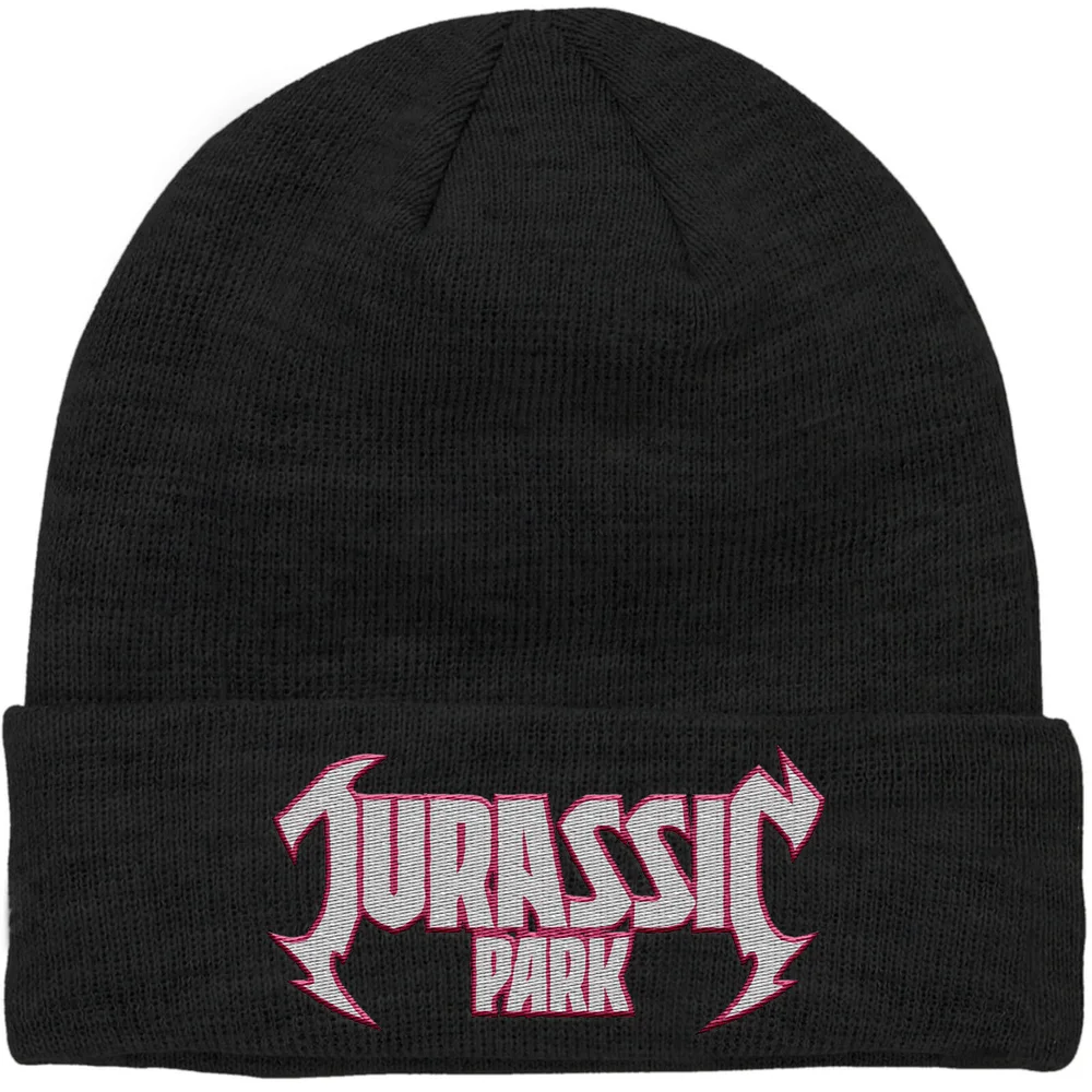 Jurassic Park Metal Theme Embroidered Logo Beanie Afbeelding 1
