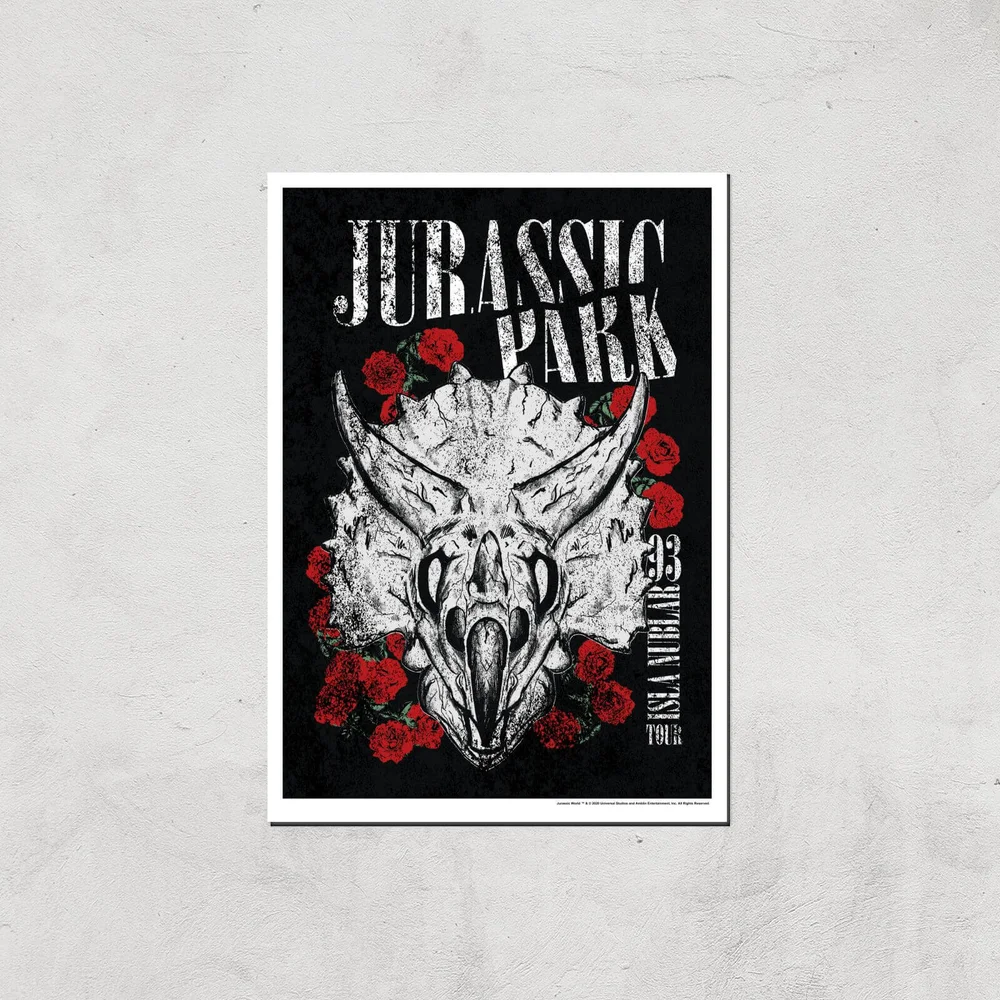 Jurassic Park Isla Nublar 93 Giclee Art Print - A4 - Print Only Afbeelding 1