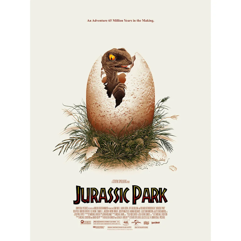 Jurassic Park Screenprint by Doaly Afbeelding 1