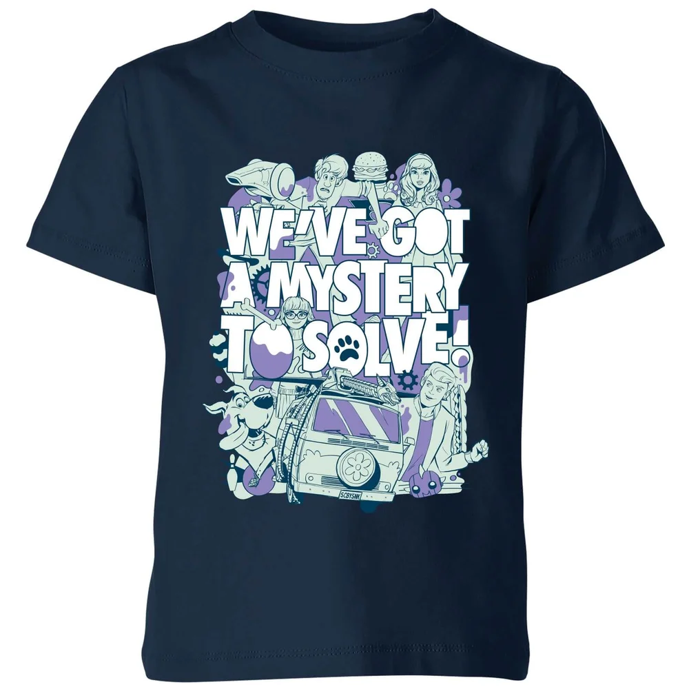 We've Got A Mystery To Solve! Kids' T-Shirt - Navy - 98/104 (3-4 jaar) Afbeelding 1