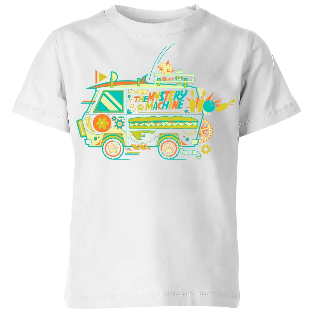 The Mystery Machine Kids' T-Shirt - White - 98/104 (3-4 jaar) Afbeelding 1