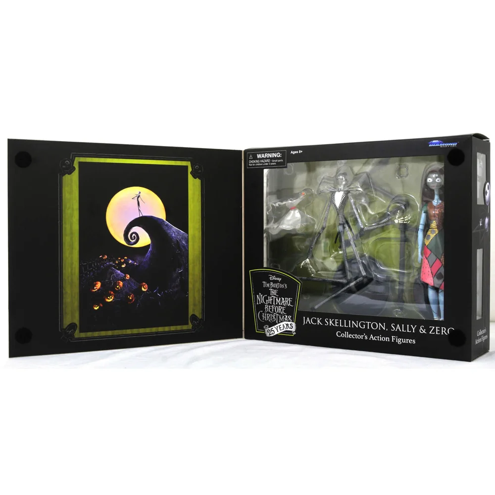 The Nightmare Before Christmas Jack Skellington, Sally en Zero Exclusieve Collector's Actiefiguurn Set Afbeelding 1