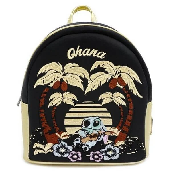 Loungefly Disney Lilo & Stitch satijnen mini rugzak met kunstleren afwerking Afbeelding 1