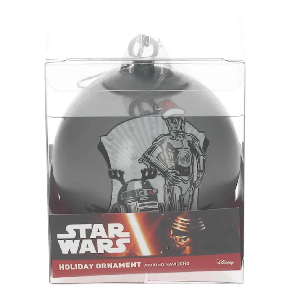 Star Wars Christmas Bauble - R2 D2 and C 3PO Happy Holidays Afbeelding 1