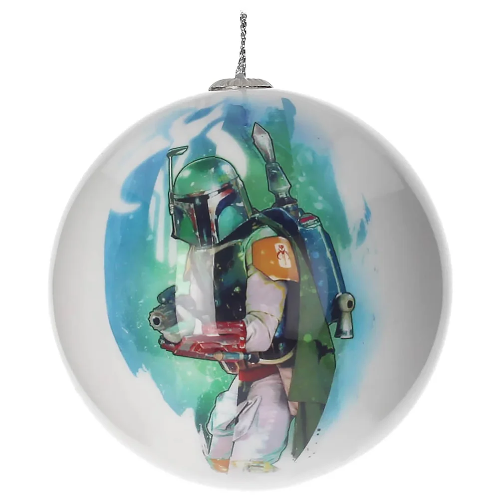 Star Wars Christmas Bauble - Boba Fett and Logo Afbeelding 1