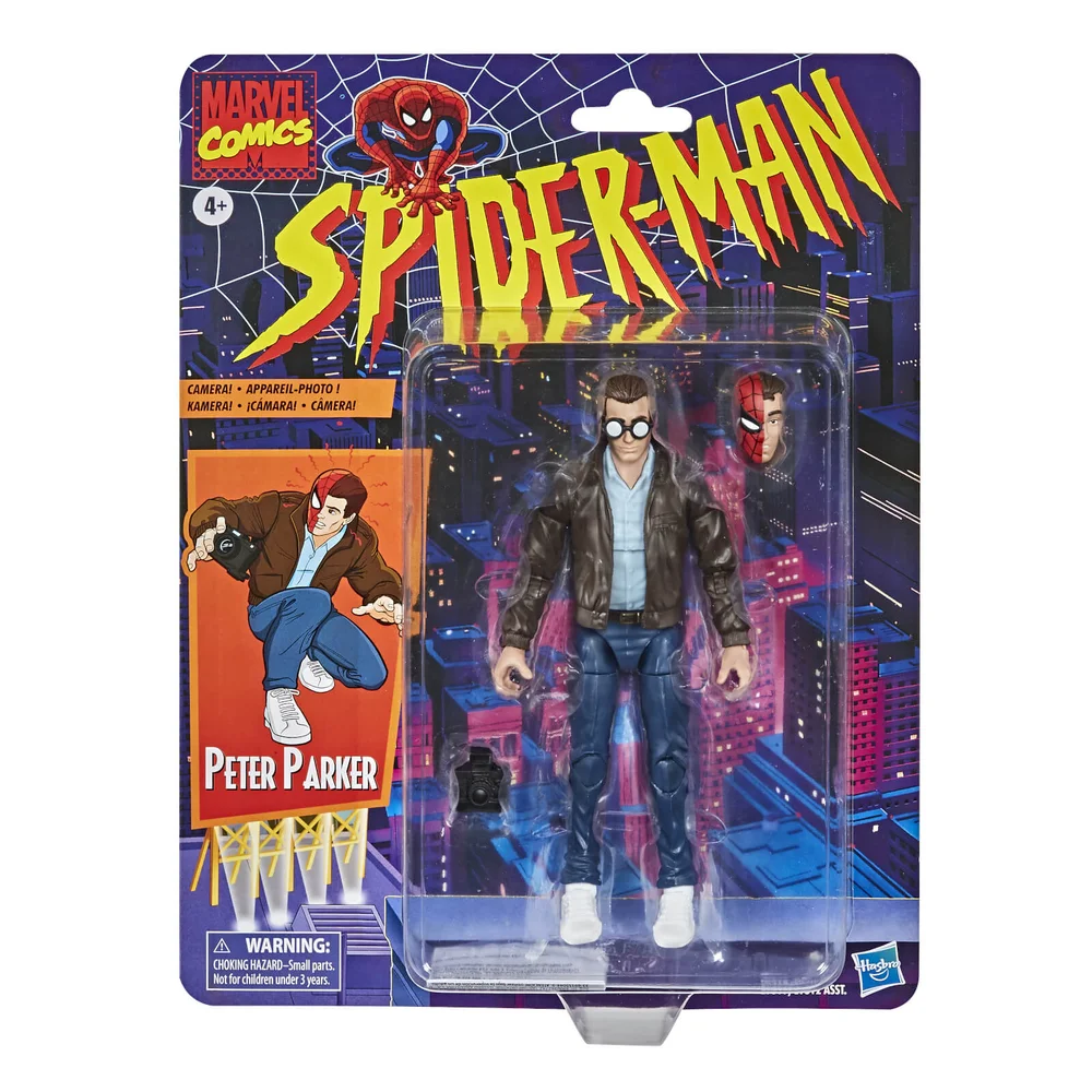 Hasbro Marvel Legends Retro Collection Spider-Man Peter Parker 6-Inch Scale Action Figure Afbeelding 1