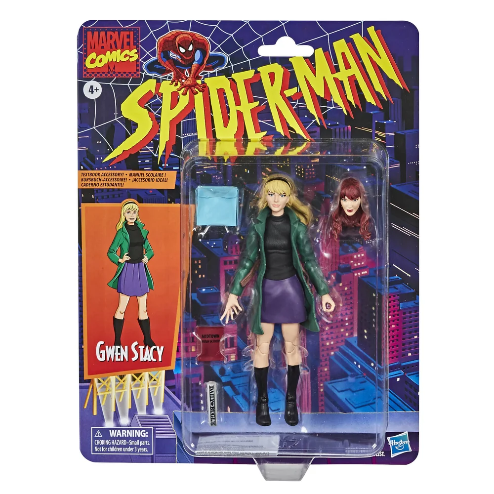 Hasbro Marvel Legends Retro Collection Spider-Man Gwen Stacey 6-Inch Scale Action Figure Afbeelding 1