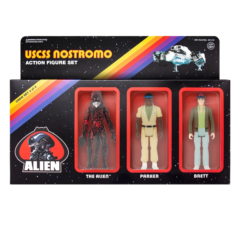Super7 Alien ReActiefiguur - Pack B (Brett, Parker, Open Mond Alien) Actiefiguur Afbeelding 1