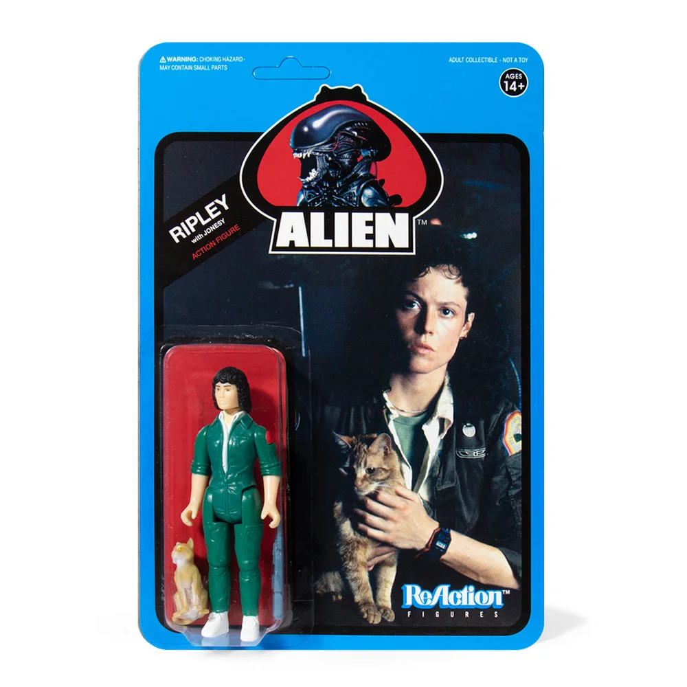 Super7 Alien ReAction Figure - Ripley with Jonesy (Blue Card) Afbeelding 1