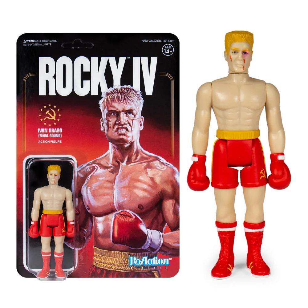 Super7 Rocky ReAction Figure - Ivan Drago (Beat-Up) Action Figure Afbeelding 1