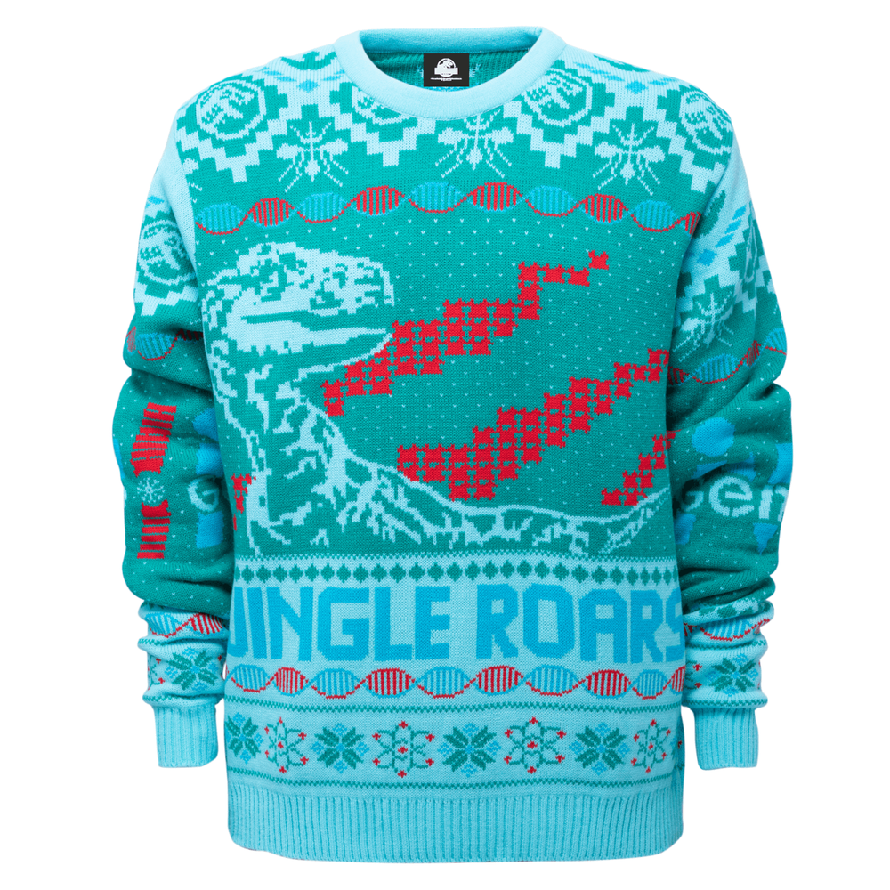 Jurassic Park Roars Knitted Jumper - Green - XS Afbeelding 1