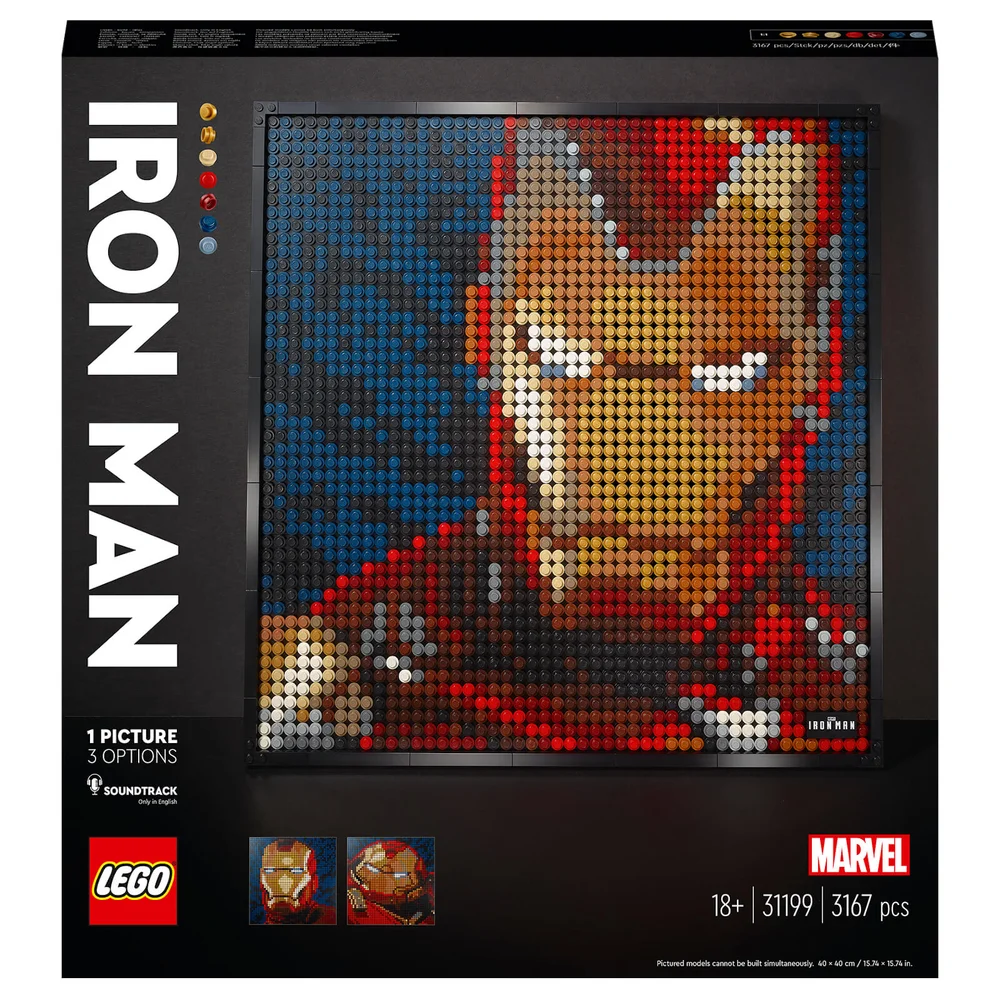 LEGO Art Marvel Studios Iron Man Wanddecoratie set (31199) Afbeelding 1