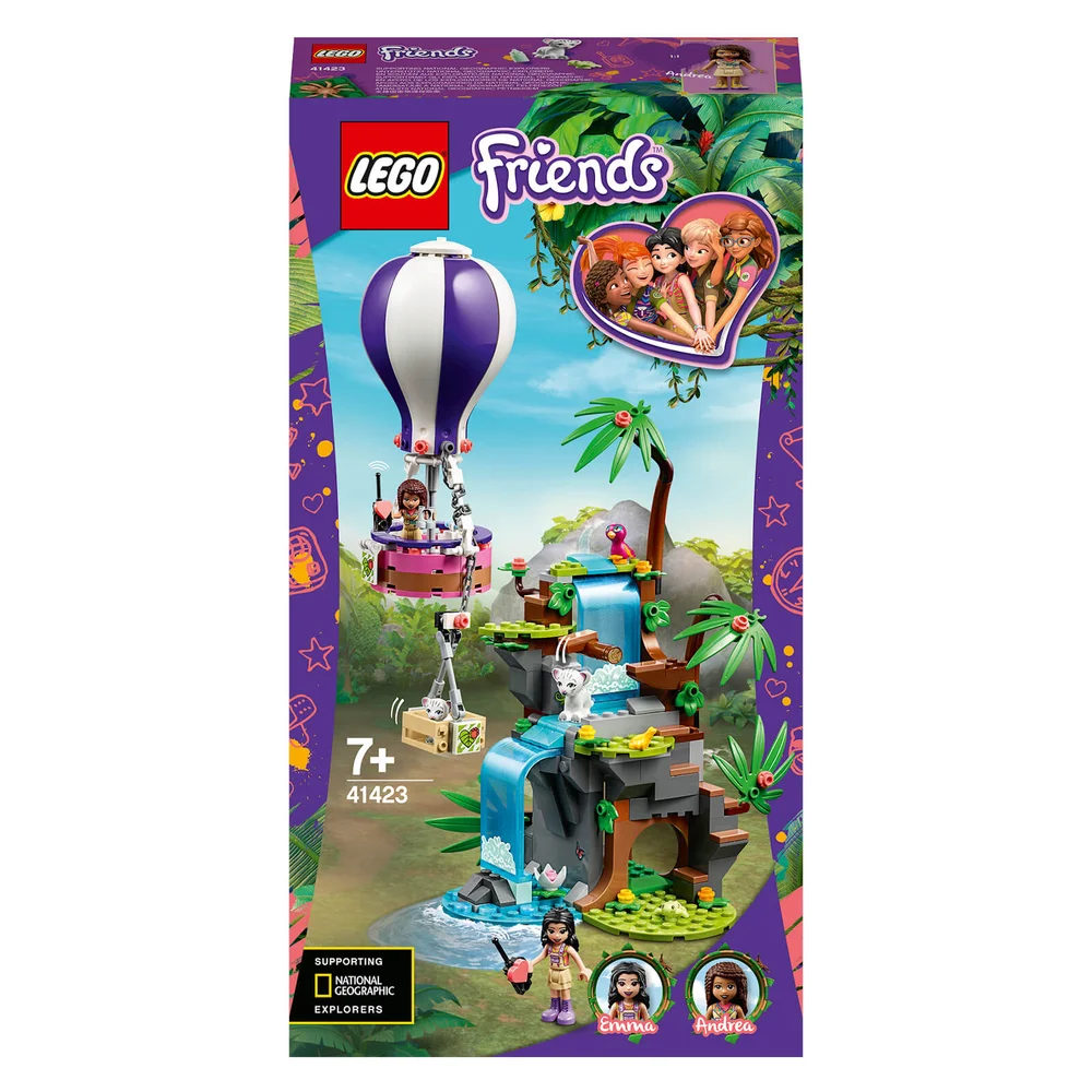 LEGO Vrienden: Tijger Heteluchtballon Jungle Reddingsset (41423) Afbeelding 1
