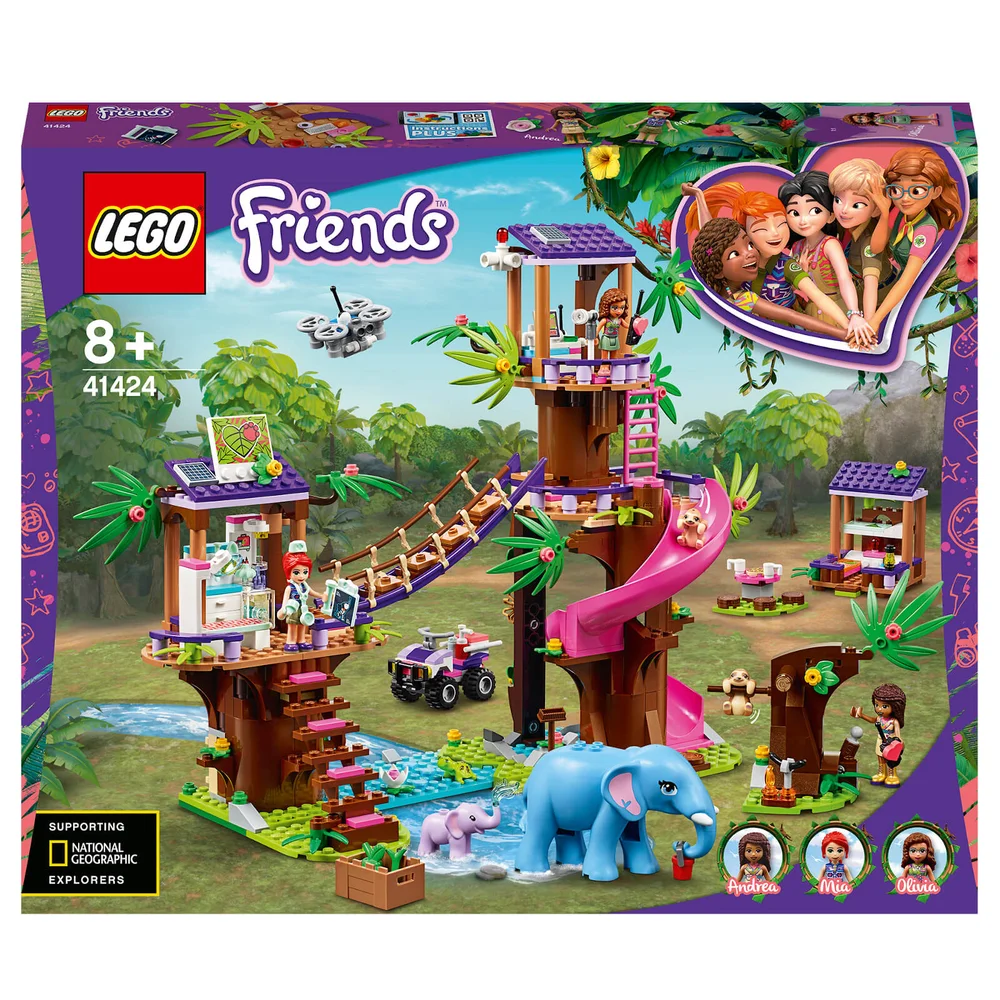 LEGO Vrienden: Jungle Rescue Basis Boomhuis Vet Set (41424) Afbeelding 1