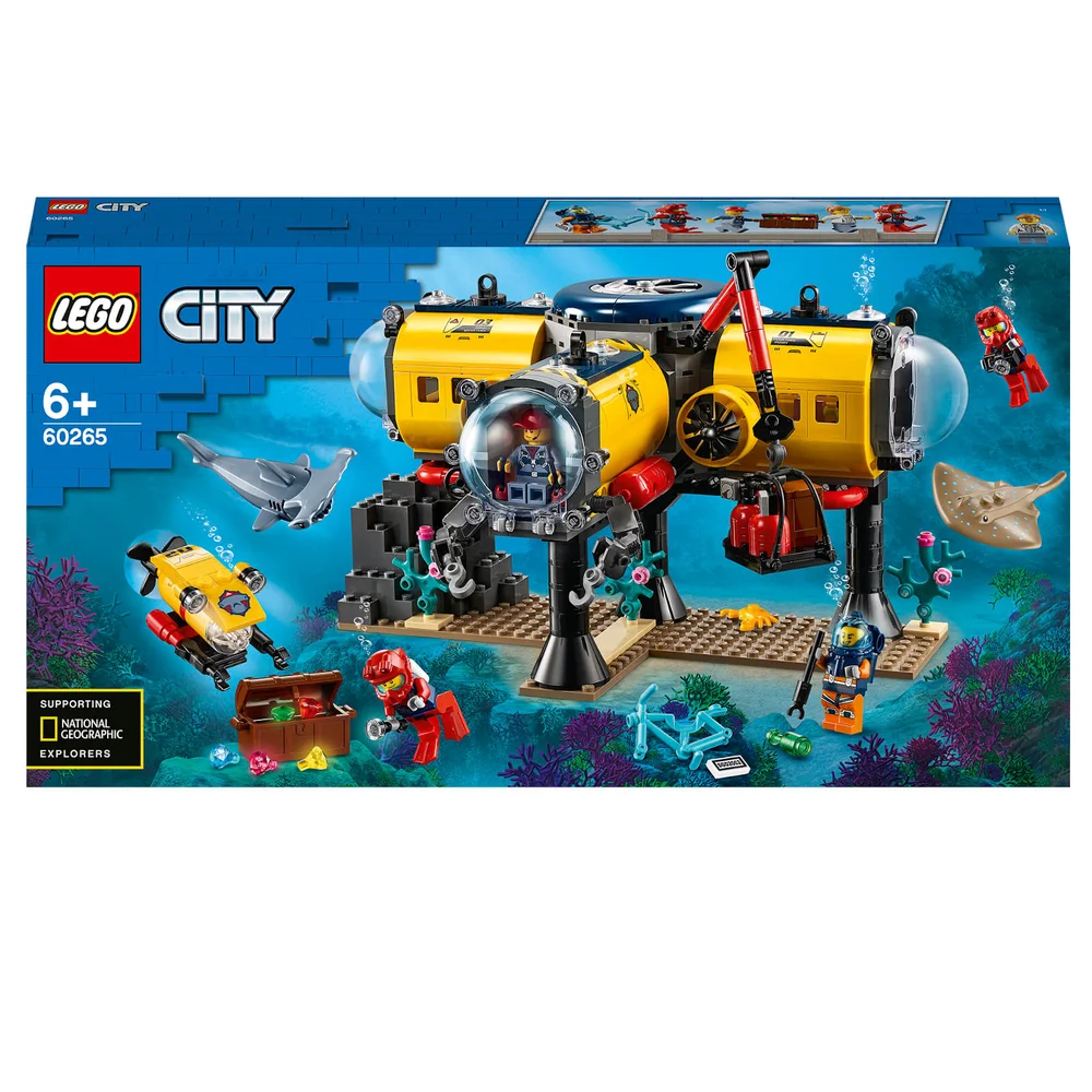 LEGO 60265 City Oceans Oceaan Onderzoeksbasis Diepzee Onderwaterset, Duikavonturen Speelgoed voor Kinderen vanaf 6 Jaar Afbeelding 1