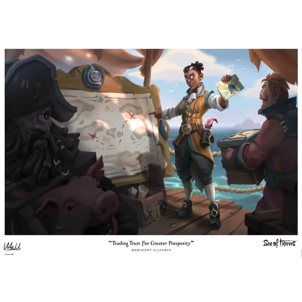 Sea of Thieves Limited Edition Kunstdruk - Merchant Alliance Afbeelding 1