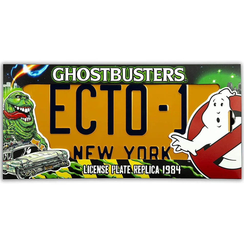 Doctor Collector Ghostbusters Ecto-1 Kentekenplaat Replica Afbeelding 1