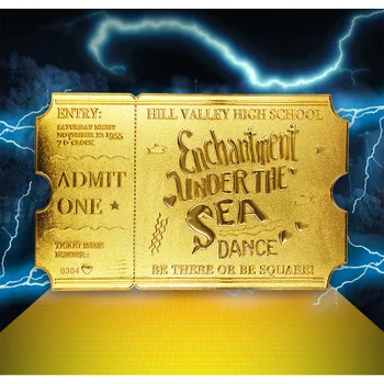 Back to the Future 24K Gold Plated Ticket Limited Edition Replica - Zavvi Exclusief