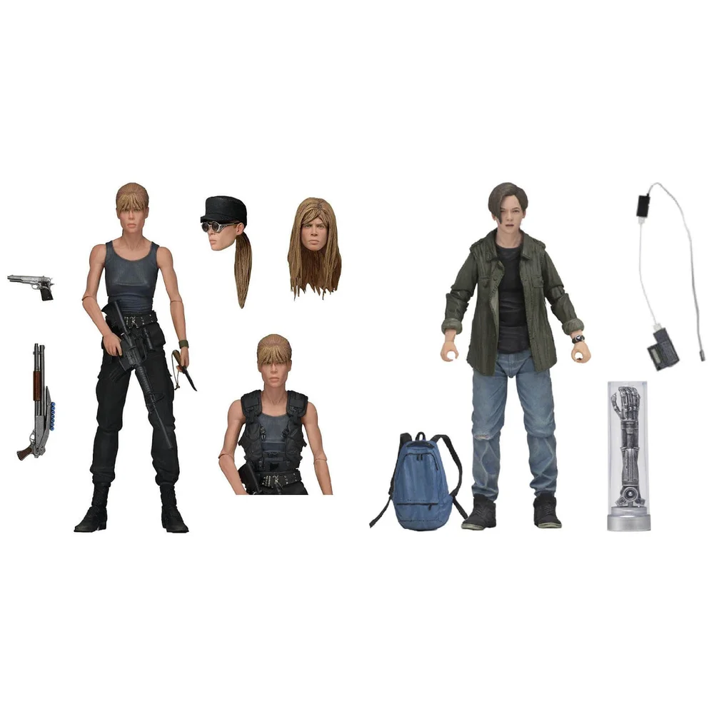 NECA Terminator 2 Sarah Connor en John Connor 2 Pack 17,5 cm Schaal Actiefiguurn Afbeelding 1