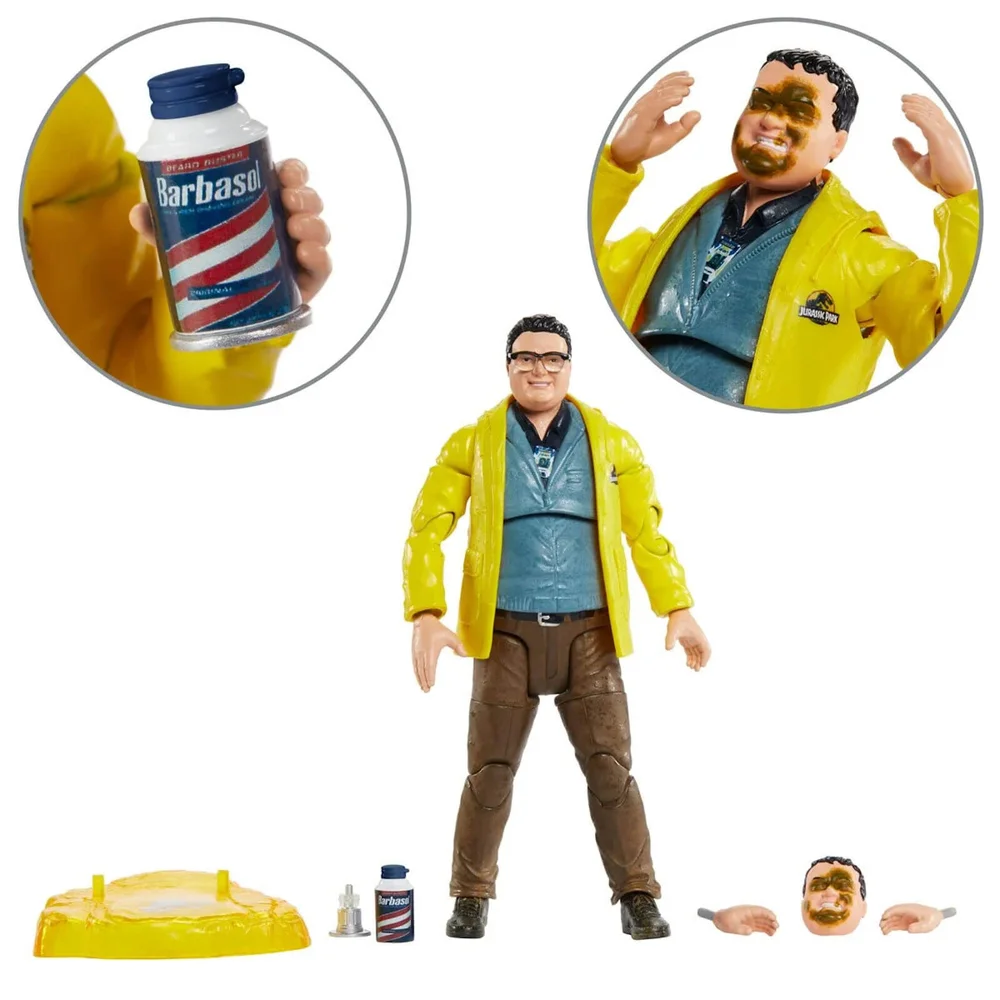 Mattel Jurassic World Amber Collectie Actiefiguur - Dennis Nedry Afbeelding 1