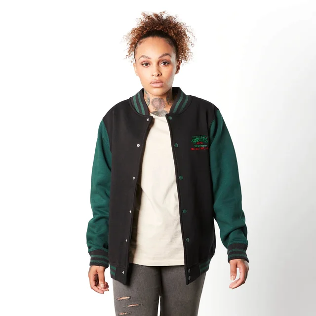 Teenage Mutant Ninja Turtles By The Slice Varsity Jacket - Zwart / Groen