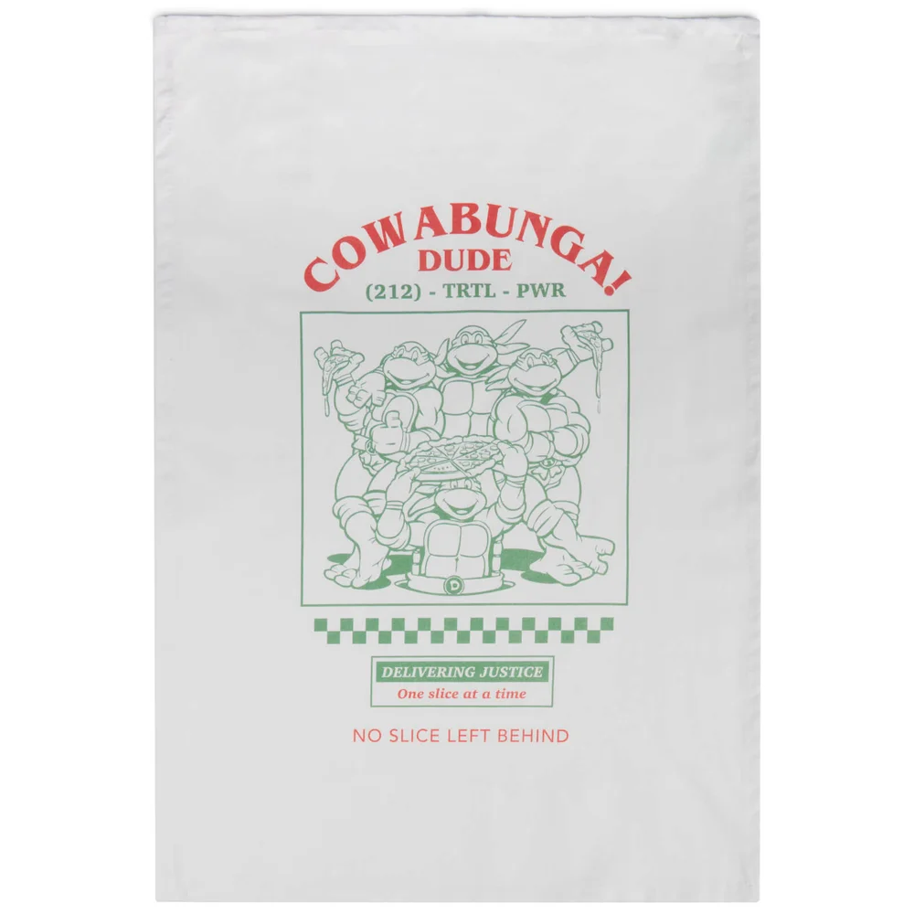 Teenage Mutant Ninja Turtles Cowabunga Cotton Tea Towel - Wit Afbeelding 1