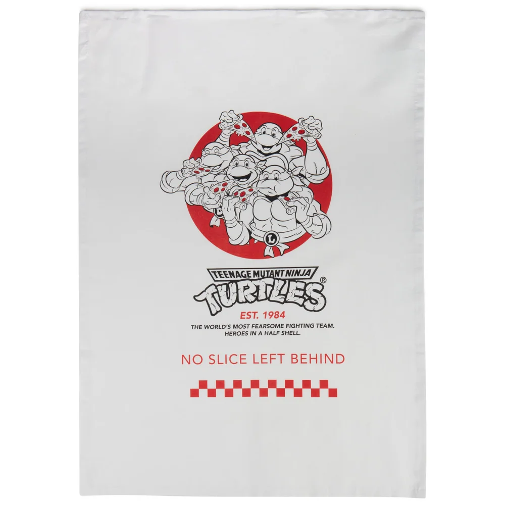Teenage Mutant Ninja Turtles By The Slice Cotton Tea Towel - Wit Afbeelding 1