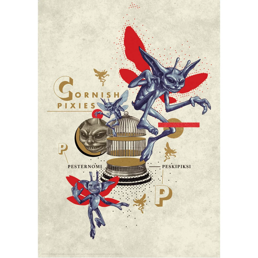 Harry Potter Premium Limited Edition Art Print : Pixies Afbeelding 1