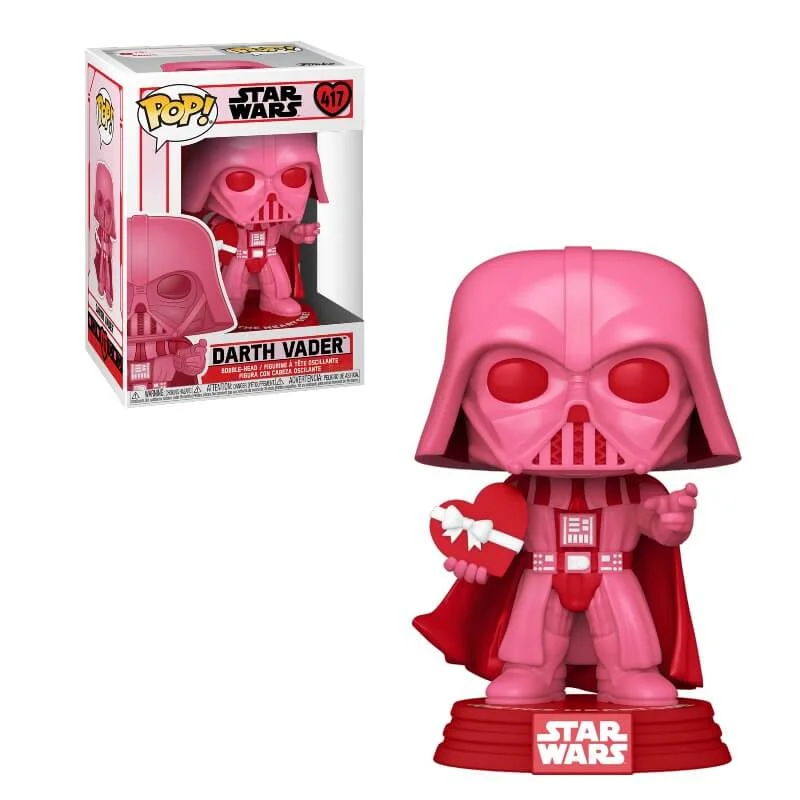 Star Wars Valentines Darth Vader met Hart Pop! Vinylfiguur Afbeelding 1