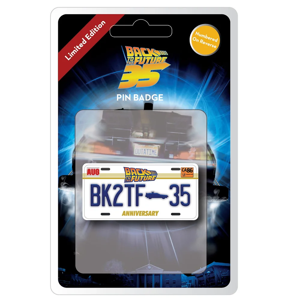 Back to the Future Limited Edition 35e Jubileum Speld Badge Afbeelding 1